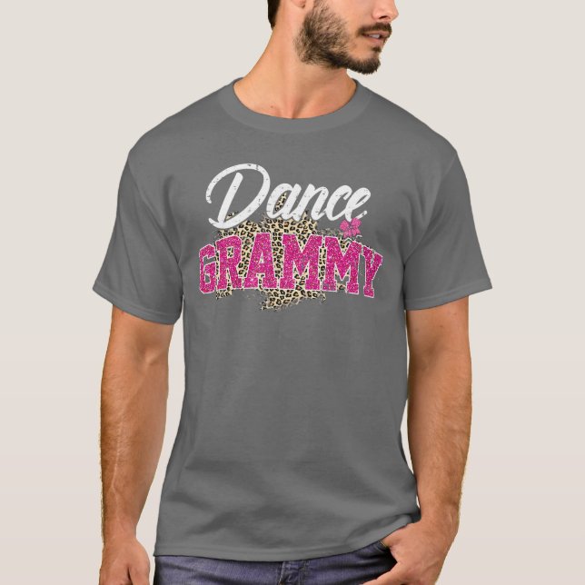 Dance Grammy Leopard Funny Dancing Grammy Mothers  T Shirt (Framsida)