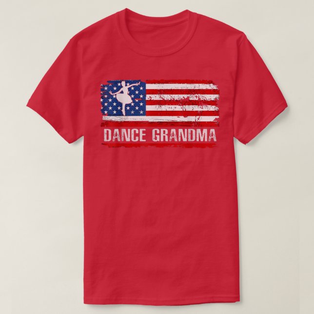 Dance Grandma Disco 4:e juli American Dancing I T Shirt (Design framsida)