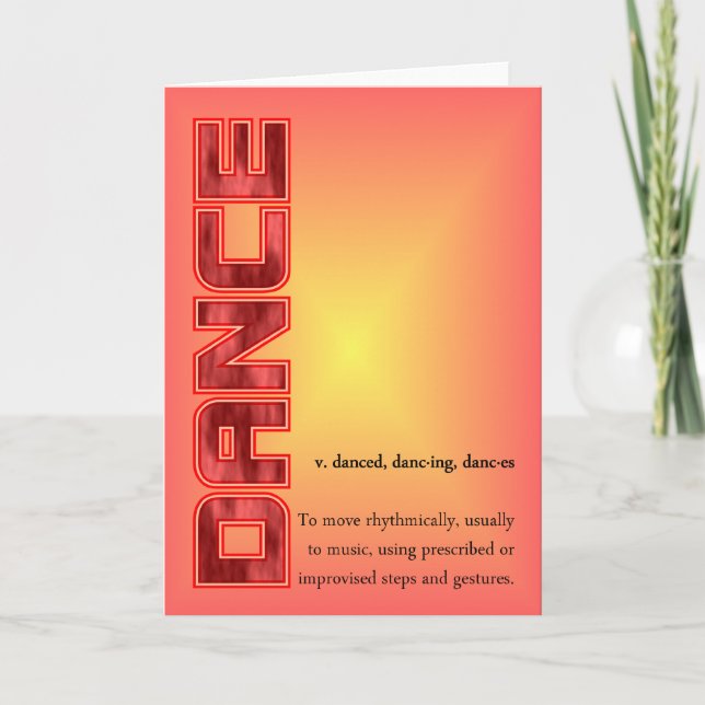 Dance Greeting Card Kort (Framsida)