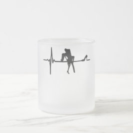 Dance Heart Beat with Stiletto Hon Frostad Glasmugg