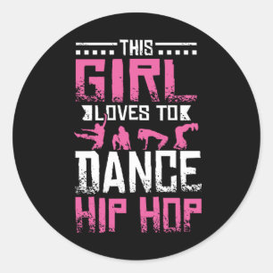 Dance Hip hop Girl Runt Klistermärke