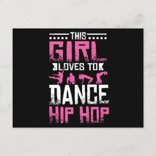 Dance Hip hop Girl Vykort