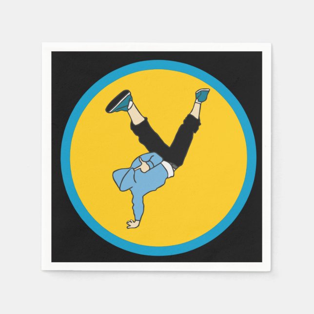 Dance hip hop-interpolering, tematisk födelsedagsf pappersservett (Framsidan)