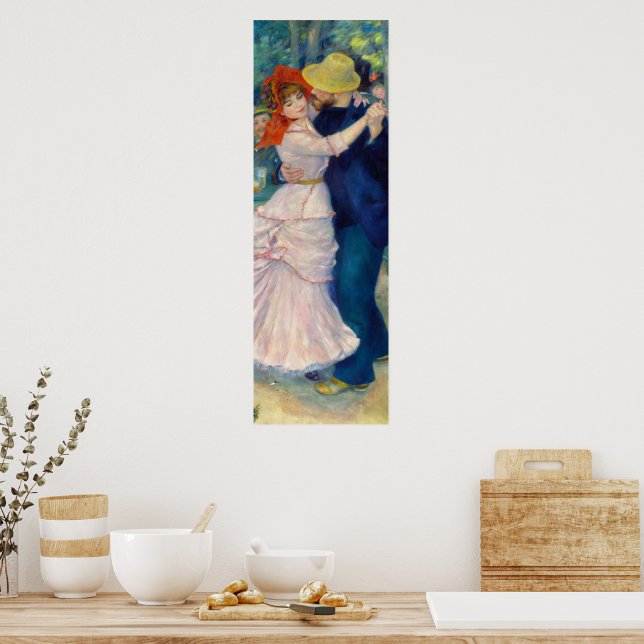 Dance in Bougival by Pierre-Auguste Renoir Poster (Kök)
