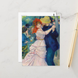 Dance in Bougival by Pierre-Auguste Renoir Vykort