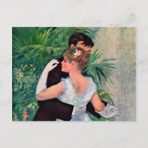 Dance in city by Pierre-Auguste Renoir Vykort