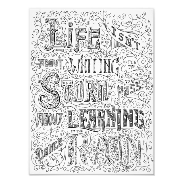 Dance in Rain Fototryck (Framsidan)