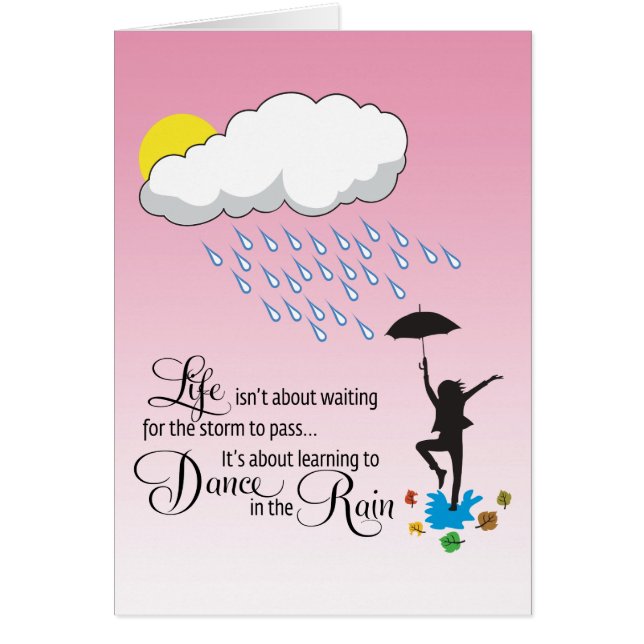 Dance in Rain Hälsningskort (Framsidan)