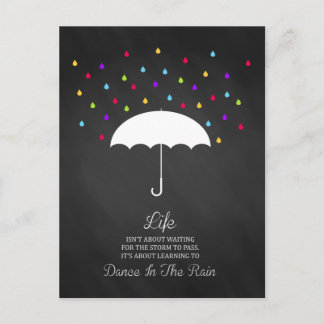 Dance in Rain Inspirational Postcard Vykort