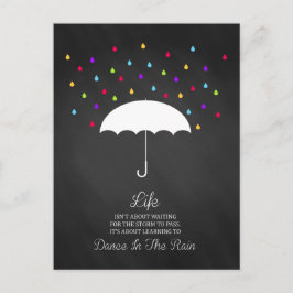 Dance in Rain Inspirational Postcard Vykort