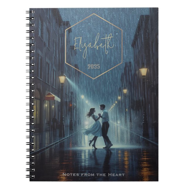 Dance in Rain - Notebook & Planner Anteckningsbok (Framsidan)