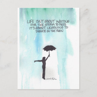 Dance in Rain Vykort