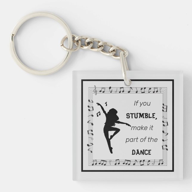 Dance inspirationcitat musik noter black (Framsidan)