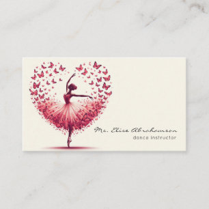 Dance Instructor Ballet Ballerina Teacher Visitkort