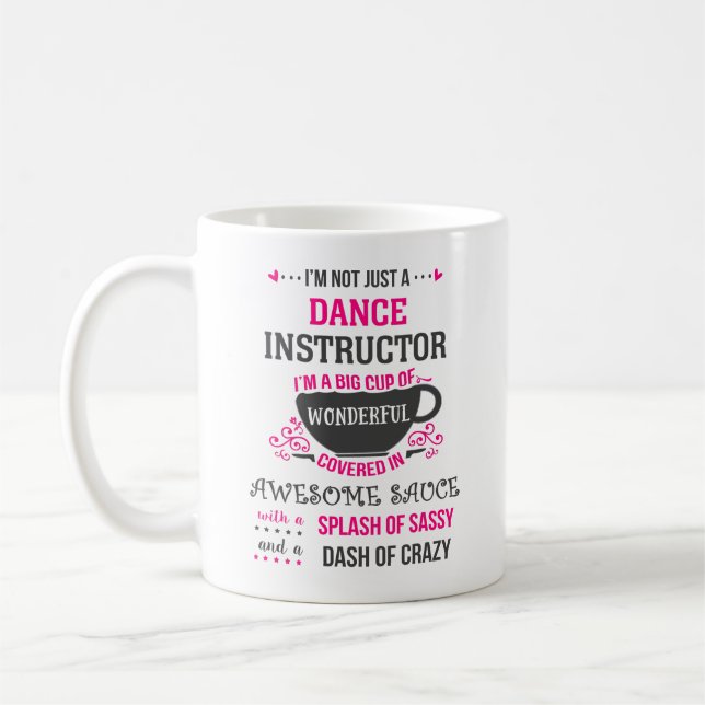 Dance Instructor Wonderful Fantastisk Sassy Kaffemugg (Vänster)