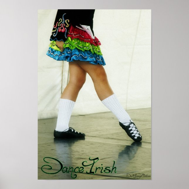 Dance Irish (grönt) Skriv ut Poster (Framsidan)