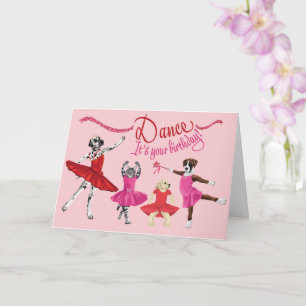 Dance it's Birthday - Pets in Tutus Dancing Kort