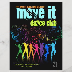 Dance Klubb DJ Disco Boll Flyer-inbjudan Reklamblad