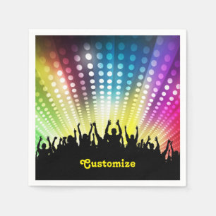 Dance Klubb Spot Ljus Party Napkins Pappersservett