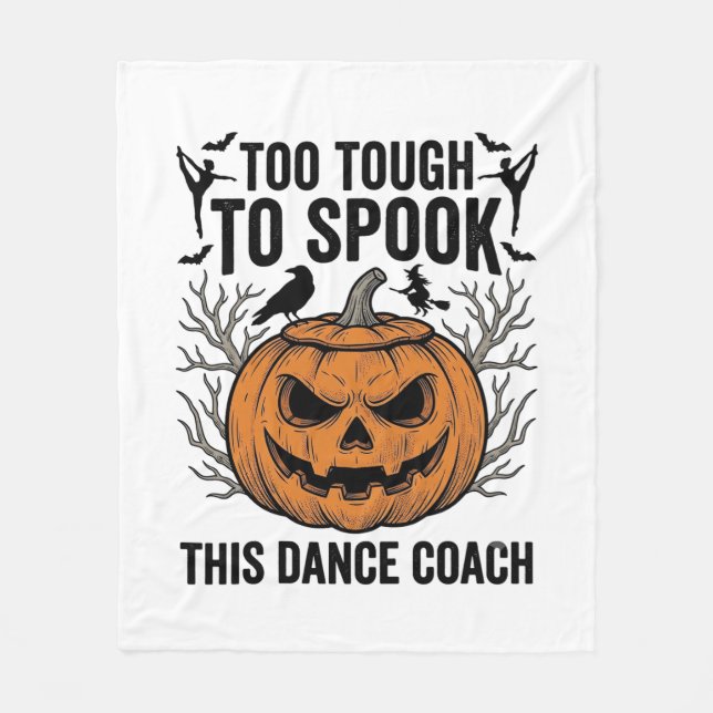 Dance Lärar Halloween Pumpkin Gravyr T-Shirt De Fleecefilt (Framsidan)