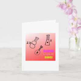 Dance Laugh Sjunga Ukuleles Blank Kort
