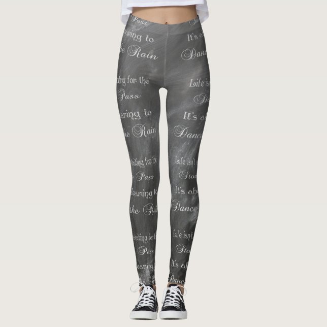 Dance Leggings Dance in Rain Chalkboard (Framsida)