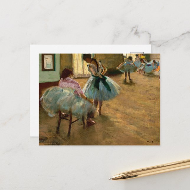 Dance Lesson av Edgar Degas Helg Vykort (Fram/Back In Situ)