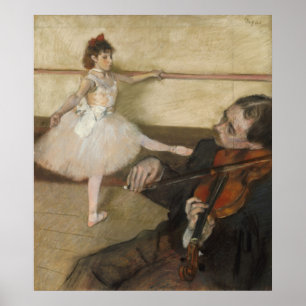 Dance Lesson av Edgar Degas Poster