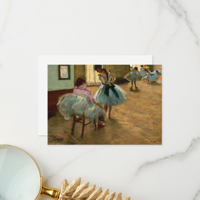 Dance Lesson av Edgar Degas Tack Kort (Fram/Back In Situ)
