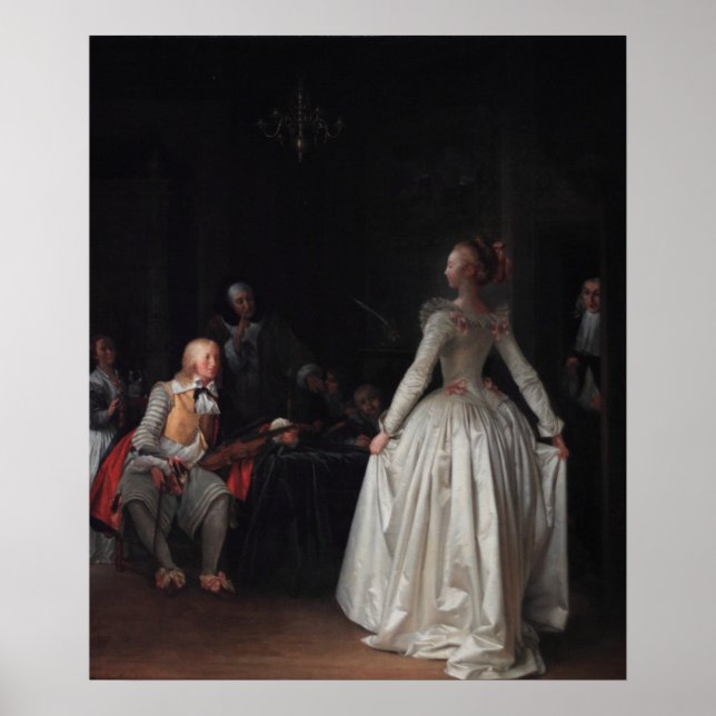 Dance Lesson - Fragonard Rococo Art Poster (Framsidan)