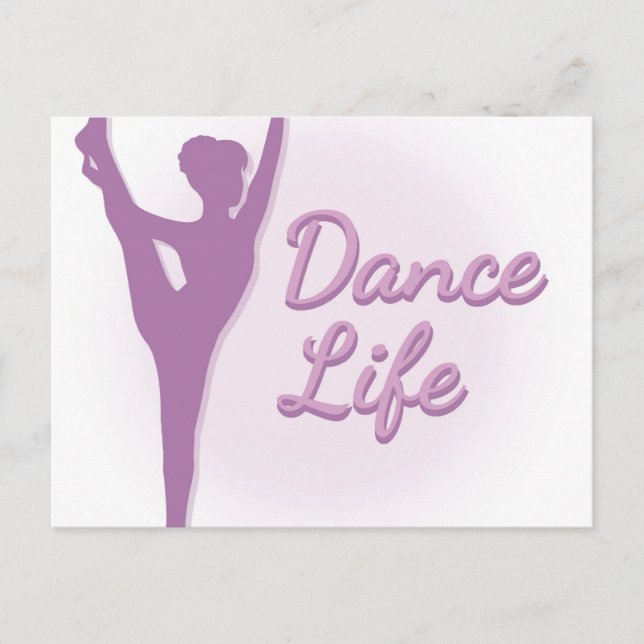Dance Life Ballerina - Lila - Vykort (Framsida)