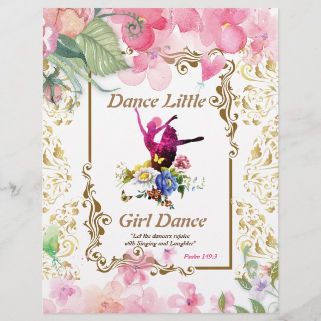 Dance Little Girl Dance Dikt Watercolor Papper (Framsida)