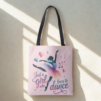 Dance Lover Pink Shoulder Tote Tygkasse