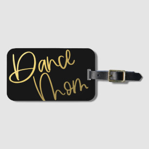 Dance Mamma Guld och Black Bagagebricka