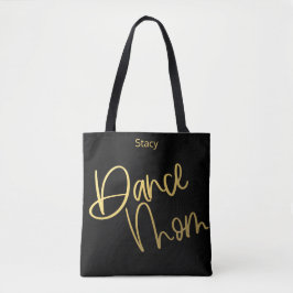 Dance Mamma Guld och Black Cute Personlig Tygkasse