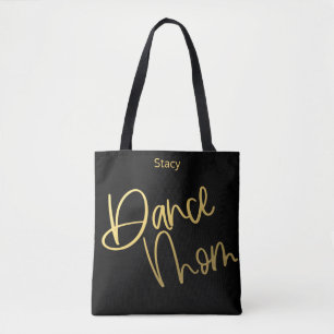 Dance Mamma Guld och Black Cute Personlig Tygkasse