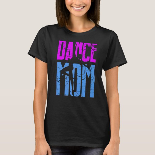 Dance Mamma Leopard Dance Mamma Mors dag T Shirt (Framsida)