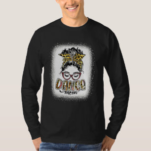 Dance Mamma Leopard Messy Bun leached Women Mor' T Shirt