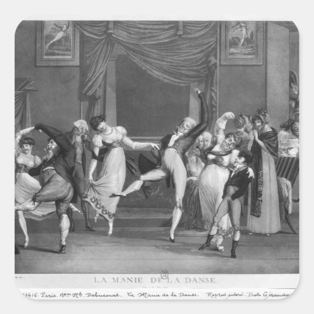 Dance mania, 1809 fyrkantigt klistermärke (Framsida)