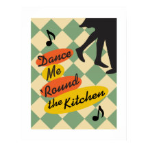 Dance Me Round Kitchen retro print
