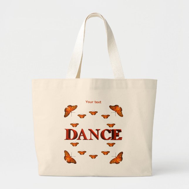 Dance med fjärilskonstruktion jumbo tygkasse (Framsidan)