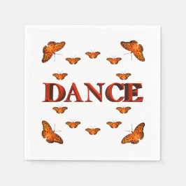 Dance med fjärilskonstruktion pappersservett