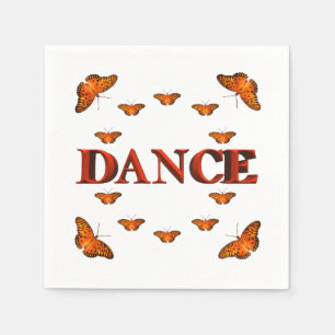 Dance med fjärilskonstruktion pappersservett
