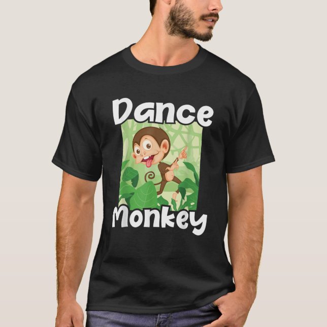 Dance Monkey Disco Monkey Primate Jungle Zoo Anim T Shirt (Framsida)