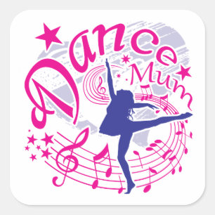 Dance Morsa Fyrkantigt Klistermärke