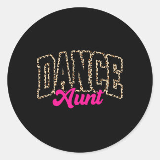 Dance Moster Leopard Dancing Auntie Life Girls Runt Klistermärke