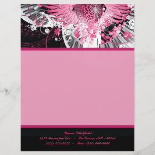 Dance Music Disco Boll Piano Letterhead Stationery Brevhuvud