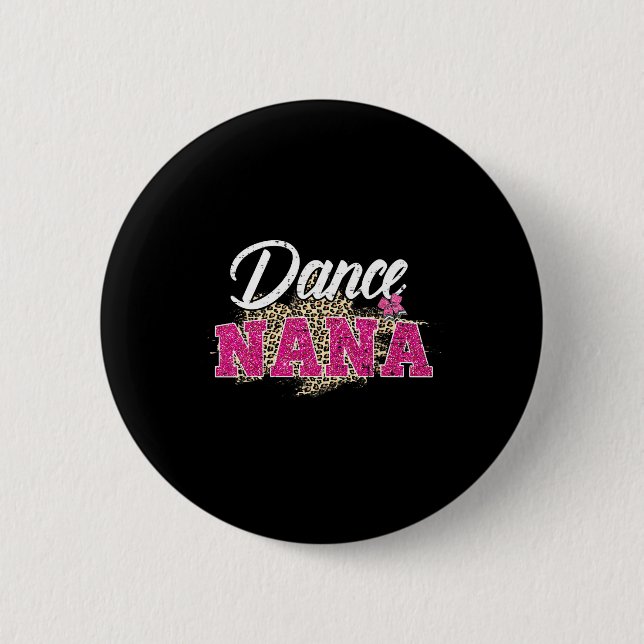 Dance Nana Leopard Funny Dancing Nana Mors dag Knapp (Framsida)