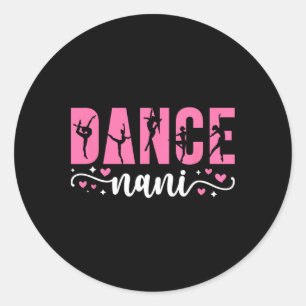 Dance Nani, Dancer Nani Dancing Nani Grandma Runt Klistermärke