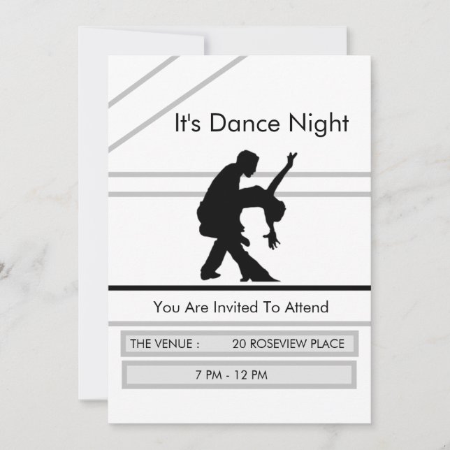 Dance Night Investigation Party Competition Inbjud Inbjudningar (Framsida)